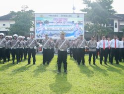 Kapolres Jombang Pimpin Apel Gelar Pasukan Operasi Keselamatan Semeru 2025