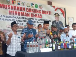 Jelang Bulan Suci Ramadhan 1446 H, Polres Jombang Musnakan Ribuan Minuman Keras