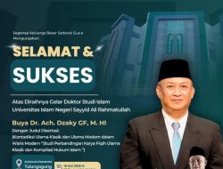 Pengasuh Pondok, Dr.Ach.Dzaky GF, M.HI Resmi Mendapat Gelar Doktor Study Islam