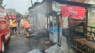 Elpiji Bocor, Warung di Mojowarno Jombang Ludes Terbakar