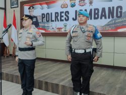 Kapolres Jombang Pimpin Upacara Sertijab Kasat Resnarkoba dan Kapolsek Jajaran
