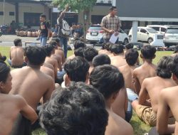 Gelar Pesta di Jombang, Ratusan Anggota Gengster Diamankan Kepolisian