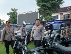 Kesiapan Pengamanan Pengesahan Warga Baru PSHT, Kapolres Jombang Periksa Kendaraan Dinas dan Kelengkapan