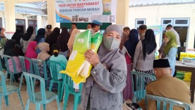 Warga Antusias Belanja di Bazar Pangan Murah, yang Digelar Polres Jombang Bersama Pemkab Jombang dan Bulog Mojokerto