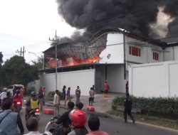 Gudang Plastik di Mojongapit Jombang Terbakar, Api Diduga Menyambar Tumpukan Kardus