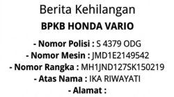 Info Berita Kehilangan