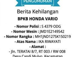 Info Berita Kehilangan